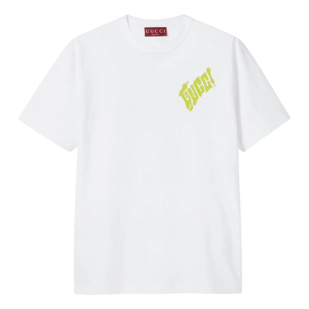 Gucci o1mt1gz0226 Gucci Logo Cotton Jersey T-Shirt in White Size US S / EU 44-46 / 1 - 1 Preview