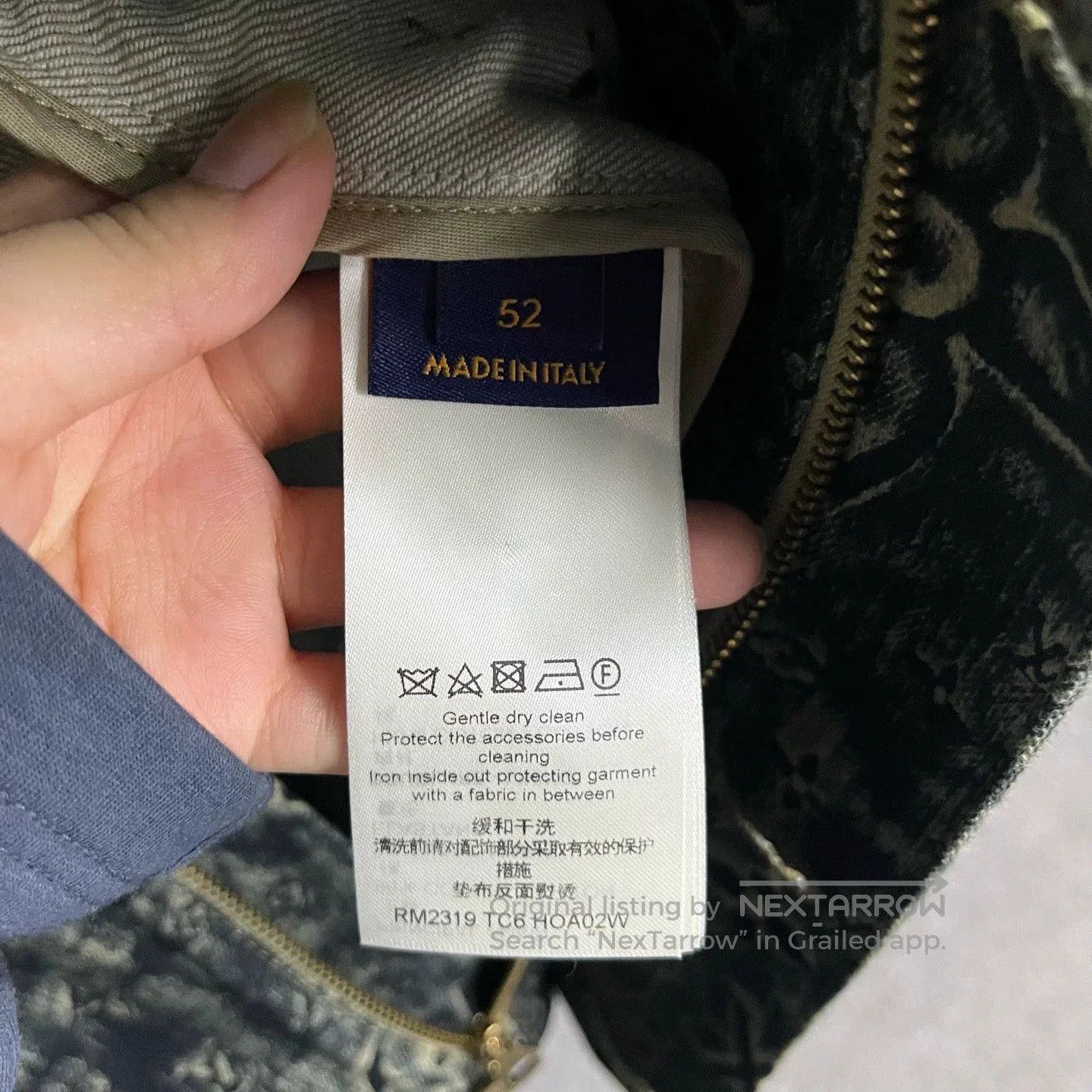 Louis Vuitton Louis Vuitton Gray Logo Denim Jacket. Size US XL / EU 56 / 4 - 4 Thumbnail