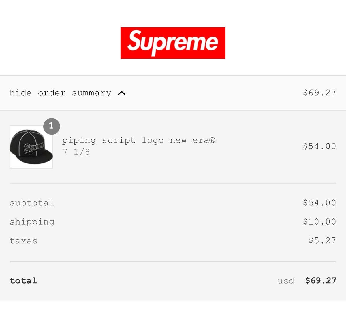 Supreme Piping script logo new era Size ONE SIZE - 4 Thumbnail
