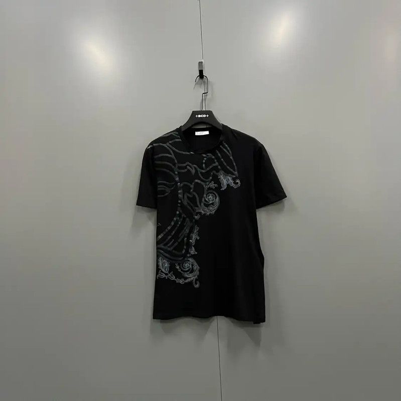 Versace Versace Black Cotton Short Sleeve T-Shirt 0089 Size M / US 6-8 / IT 42-44 - 1 Thumbnail