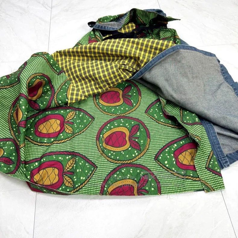 Comme des Garcons Comme Des Garcons size S Green Vintage Patchwork Wrap Skir Size 23" - 6 Thumbnail