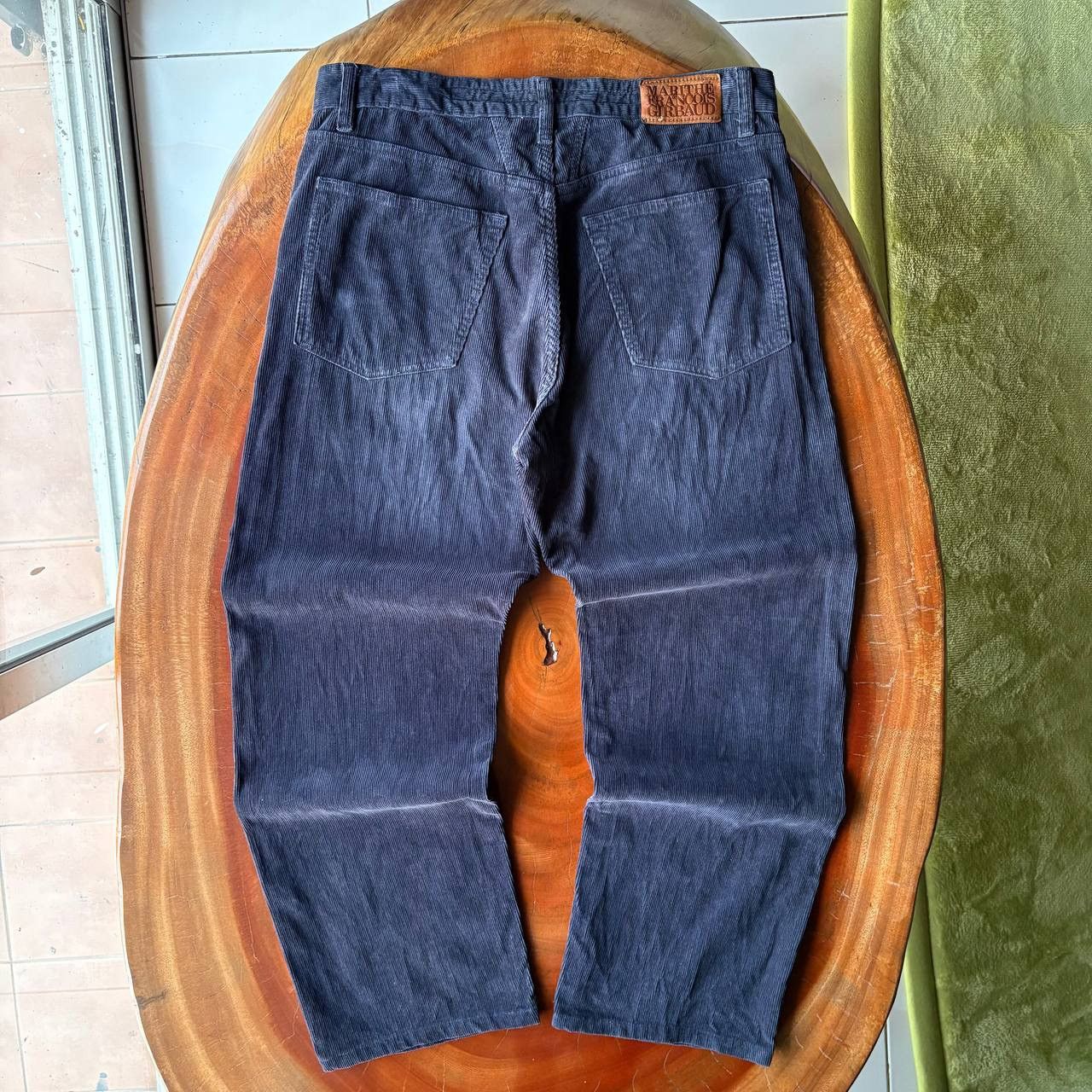 Marithe + Francois Girbaud Vintage Marithe Francois Girbaud MFG Navy Corduroy Pants Size US 33 - 2 Thumbnail