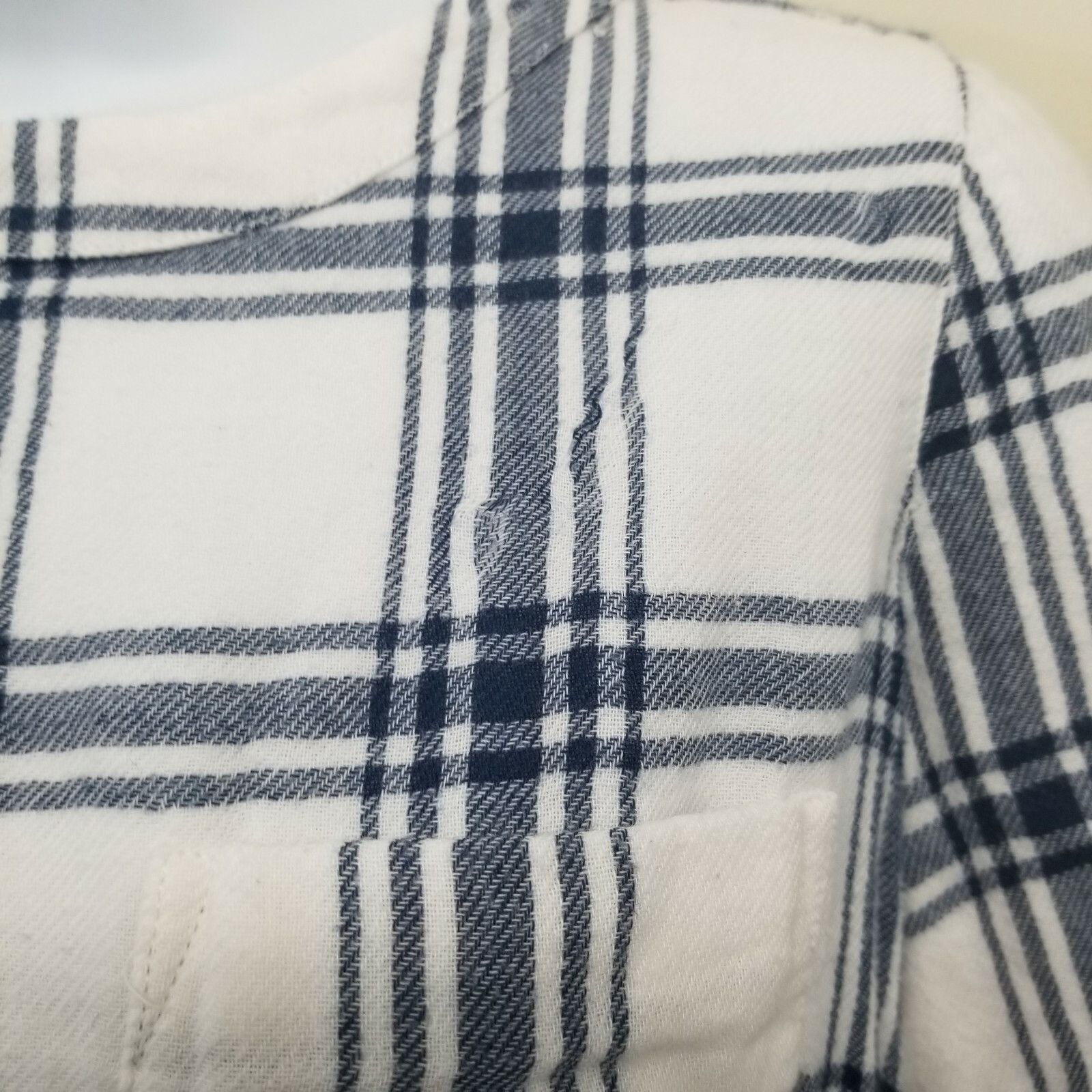 Madewell Madewell XXS Industry Plaid Top Blouse Shirt Blue White Hi L Size XXS / US 00 / IT 34 - 3 Thumbnail