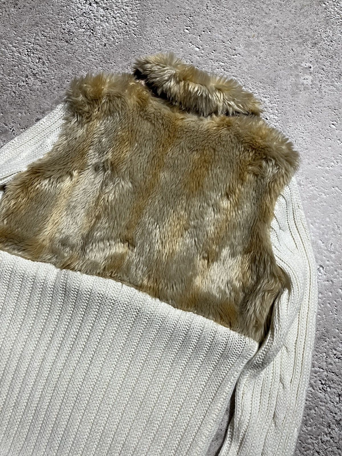 If Six Was Nine × Japanese Brand Y2K Japanese Style Fur Zip Jacket Knit Sleeve Size XL / US 12-14 / IT 48-50 - 11 Thumbnail