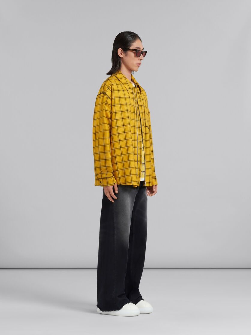 Marni o1w1db10125 Checked Wool Jacket in Yellow Size US L / EU 52-54 / 3 - 3 Thumbnail