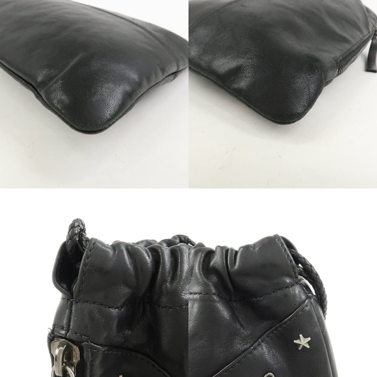 Jimmy Choo Jimmy Choo Star Studs Calfskin Shoulder Bag Black Size ONE SIZE - 5 Thumbnail
