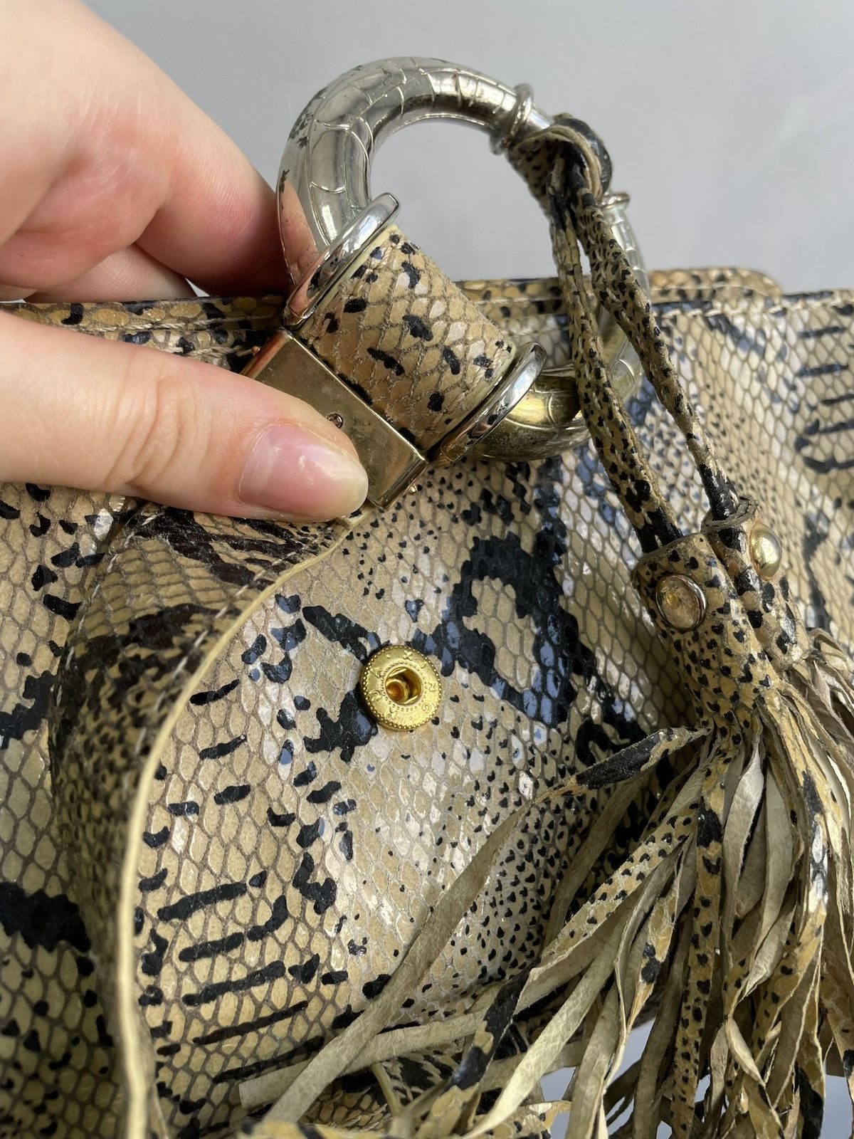 Jimmy Choo Snake python leather clutch bag Jimmy choo Size ONE SIZE - 9 Thumbnail