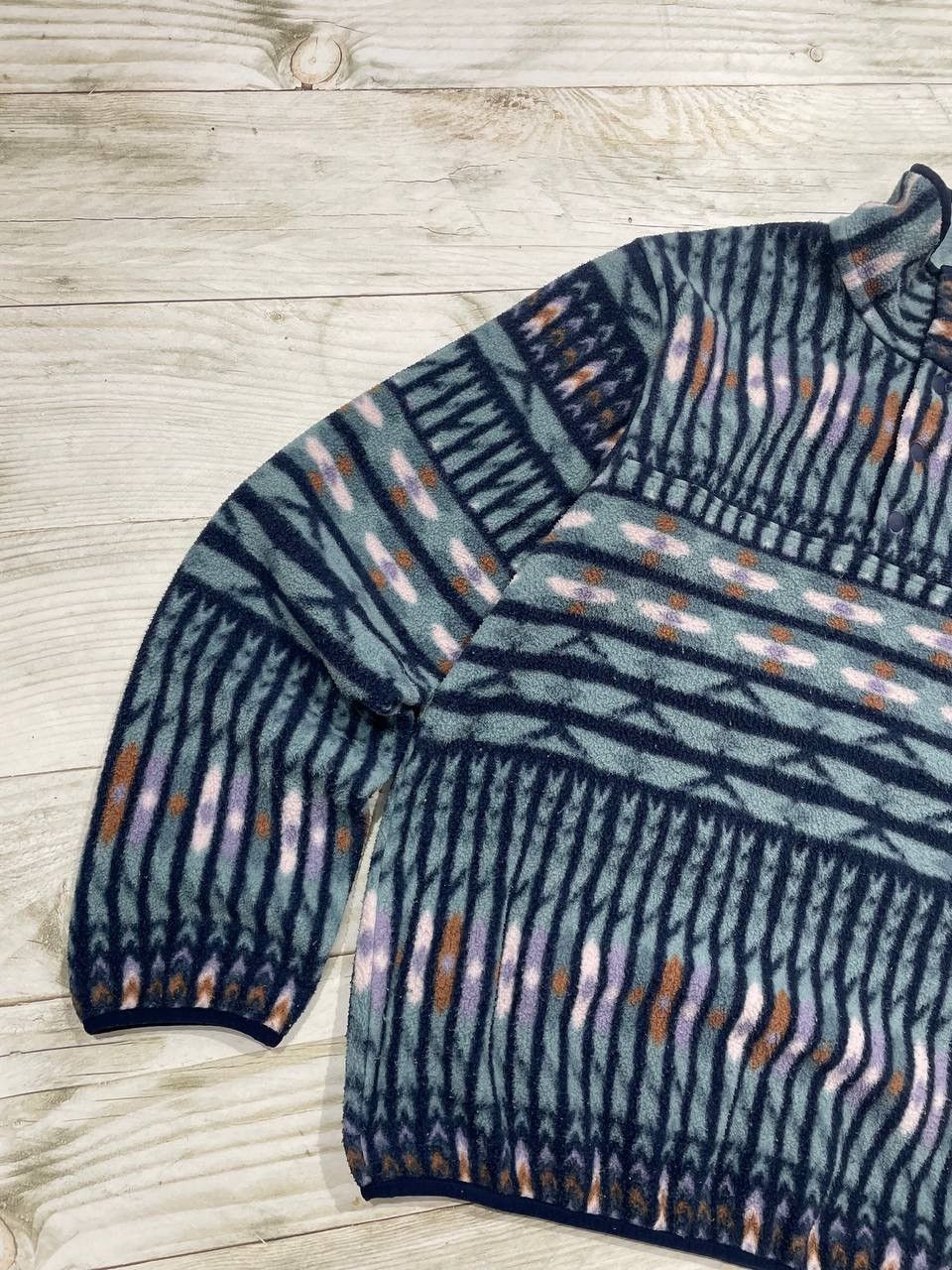 Patagonia Vintage Patagonia Synchilla Aztec Navajo 90s Fleece Snap-T Size US M / EU 48-50 / 2 - 5 Thumbnail
