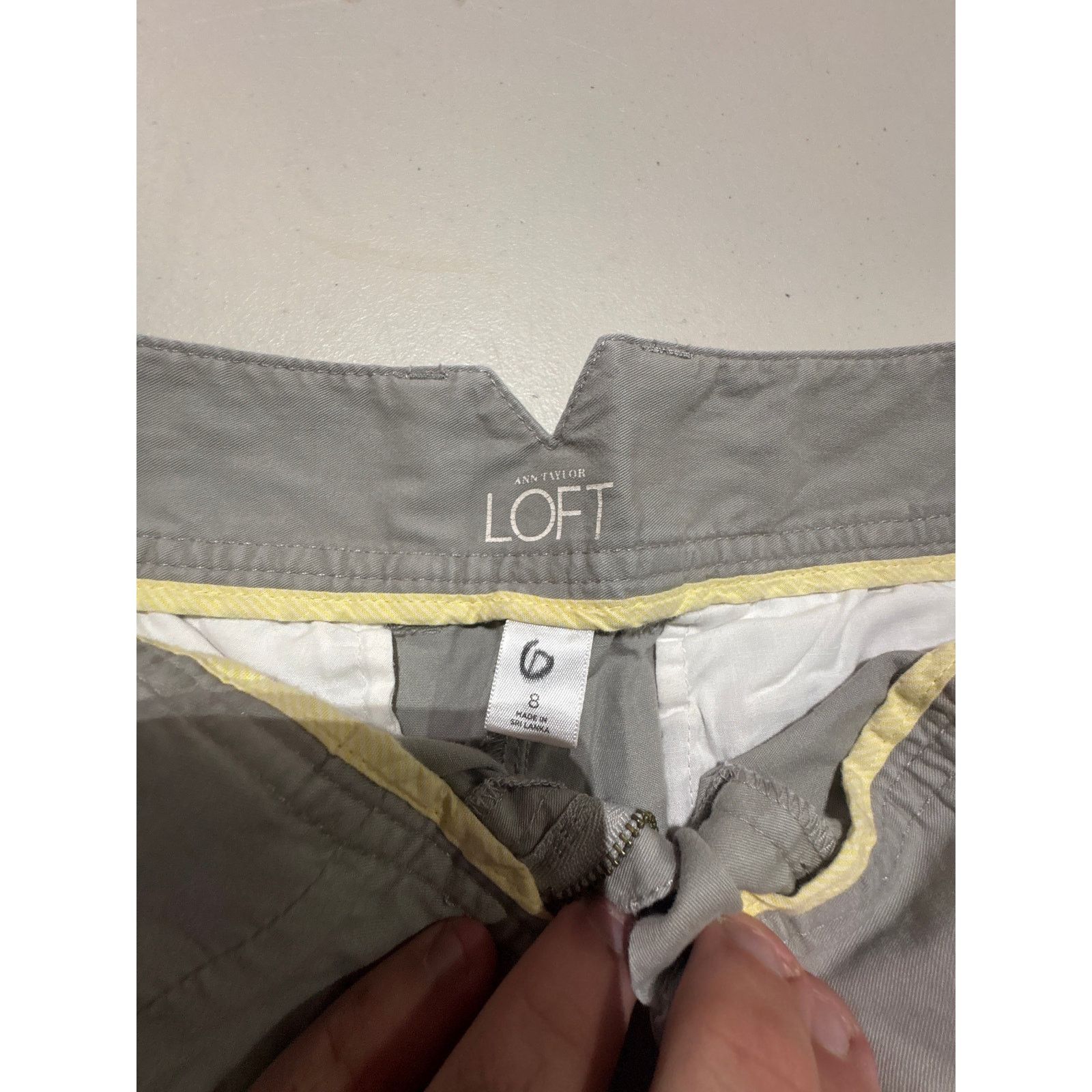 Loft Ann Taylor LOFT Women’s Gray Chino Shorts Size 6 Casual Size 28" / US 6 / IT 42 - 2 Thumbnail