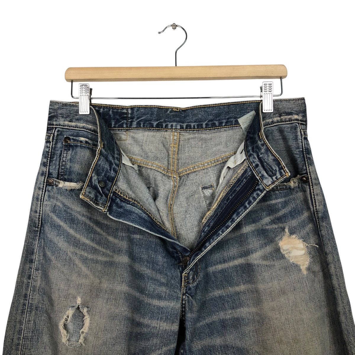 Levi's Levi’s Vintage Distressed Faded Denim Heavy Whiskers Rare Size US 32 / EU 48 - 20 Thumbnail
