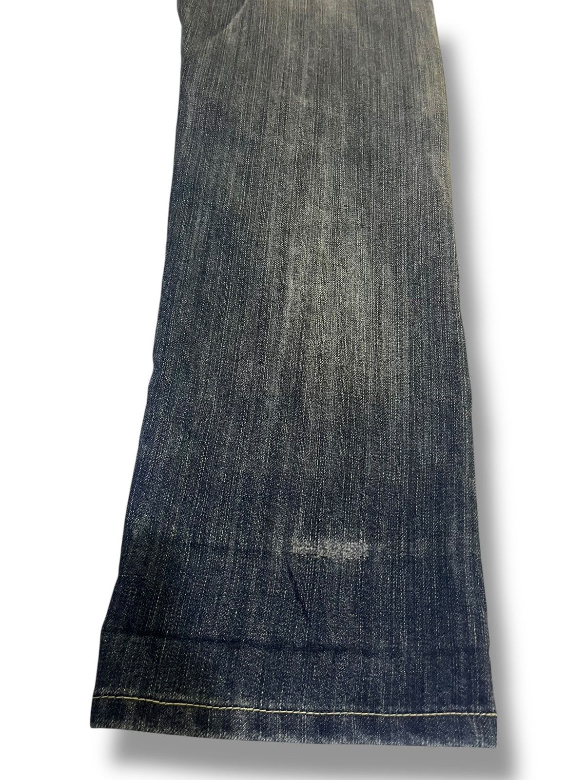 If Six Was Nine × Japanese Brand Y2K💥 VINTAGE WASHED BLUE DISTRESSED DENIM Size US 34 / EU 50 - 11 Thumbnail