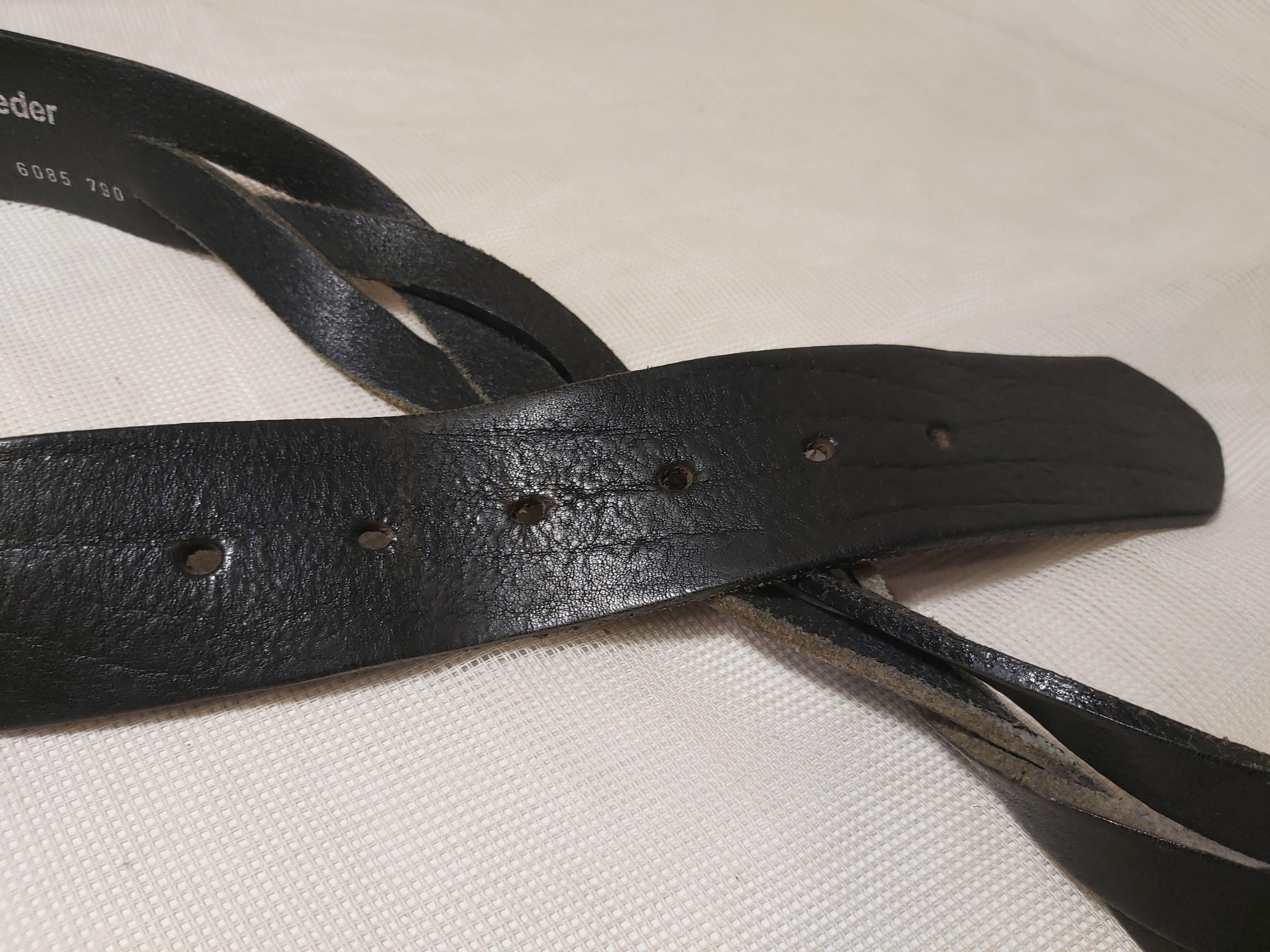 Vintage Vanzetti black braided belt. Vintage genuine leather belt Size ONE SIZE - 6 Thumbnail