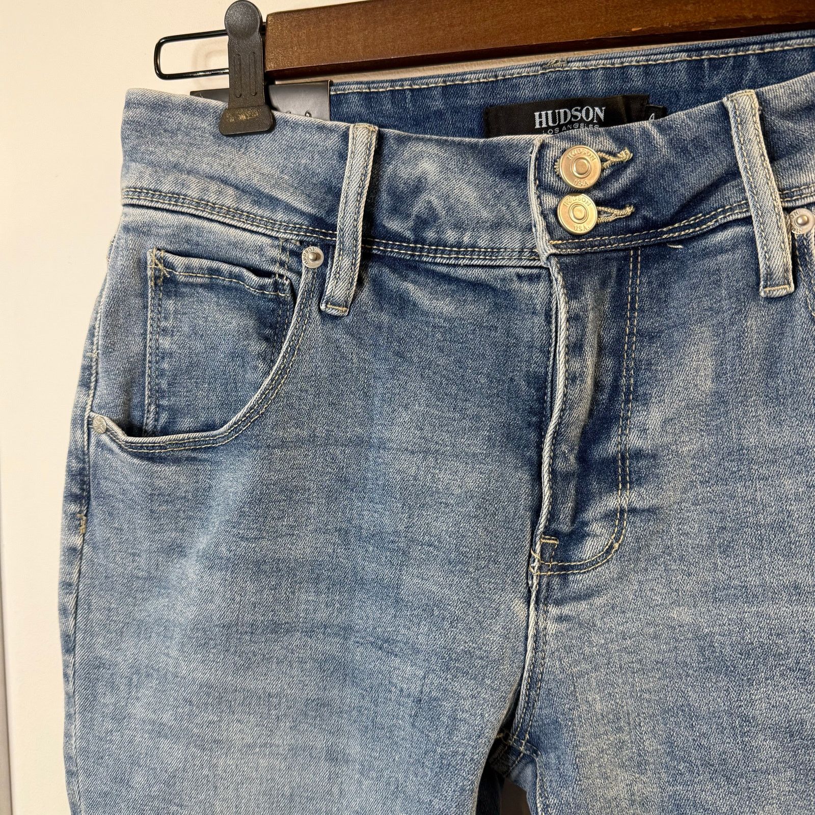 Hudson Hudson Women’s Midrise Straight Leg Jeans Size 4/27 Size 27" / US 4 / IT 40 - 4 Thumbnail