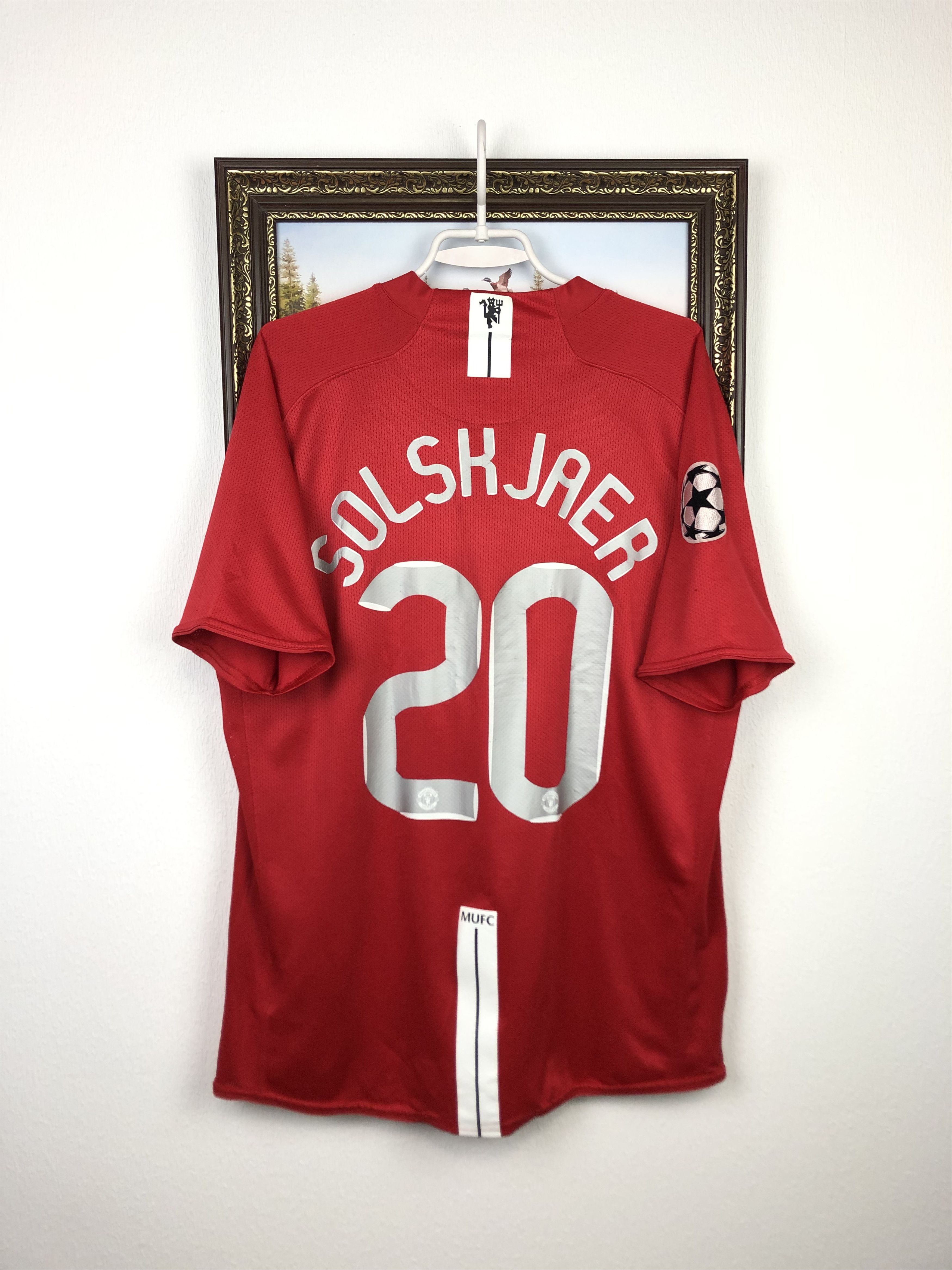 Nike Manchester United football shirt Soccer Solskjaer Jersey Size US XL / EU 56 / 4 - 1 Thumbnail