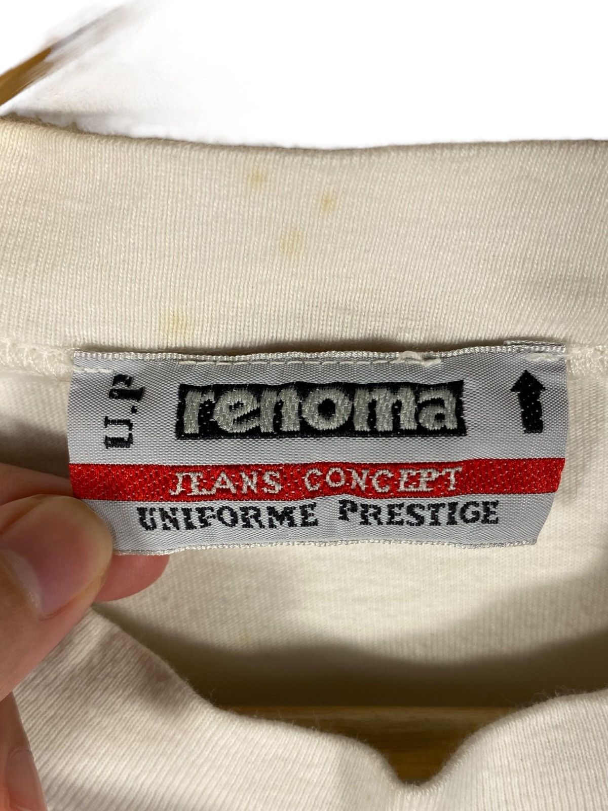 Renoma × Vintage Vintage 90's RENOMA Jeans Concept Full Print Graphic Tee Size US L / EU 52-54 / 3 - 5 Thumbnail