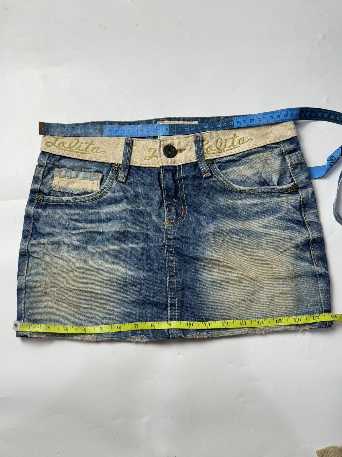 Hysteric Glamour Lolita Jeans Yoshitomo Nara Skulls Mini Skirts Size 31" - 8 Thumbnail