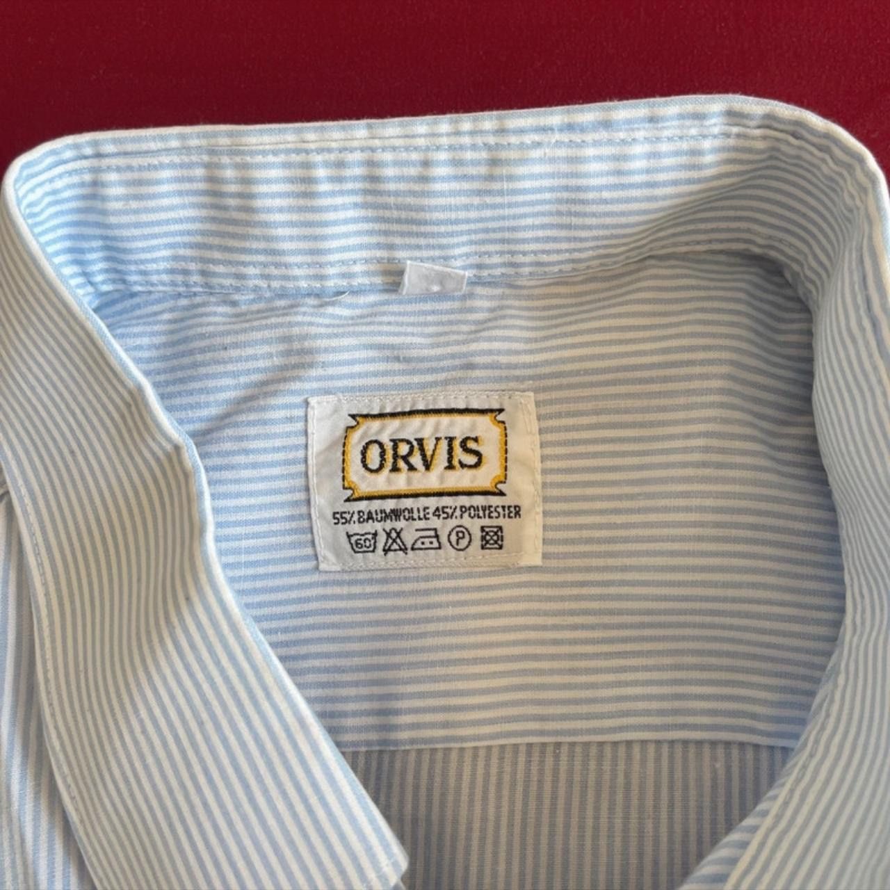 Orvis Orvis Blue White Button Up Shirt Men's Size 44 Size US XL / EU 56 / 4 - 2 Thumbnail