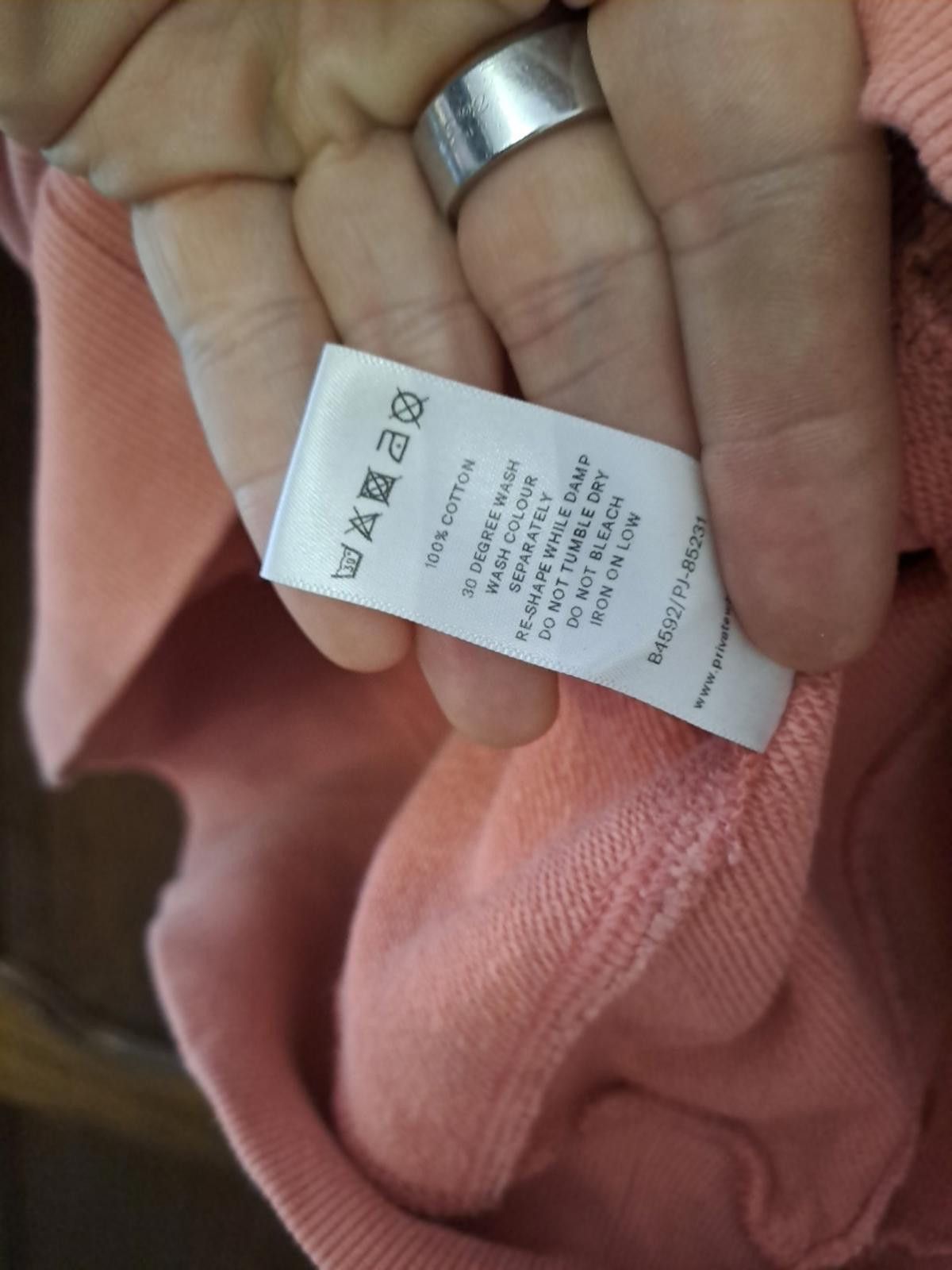 Private White V.C. Private White VC Mens Crew Sweatshirt Size 5 L Salmon Size US L / EU 52-54 / 3 - 6 Thumbnail