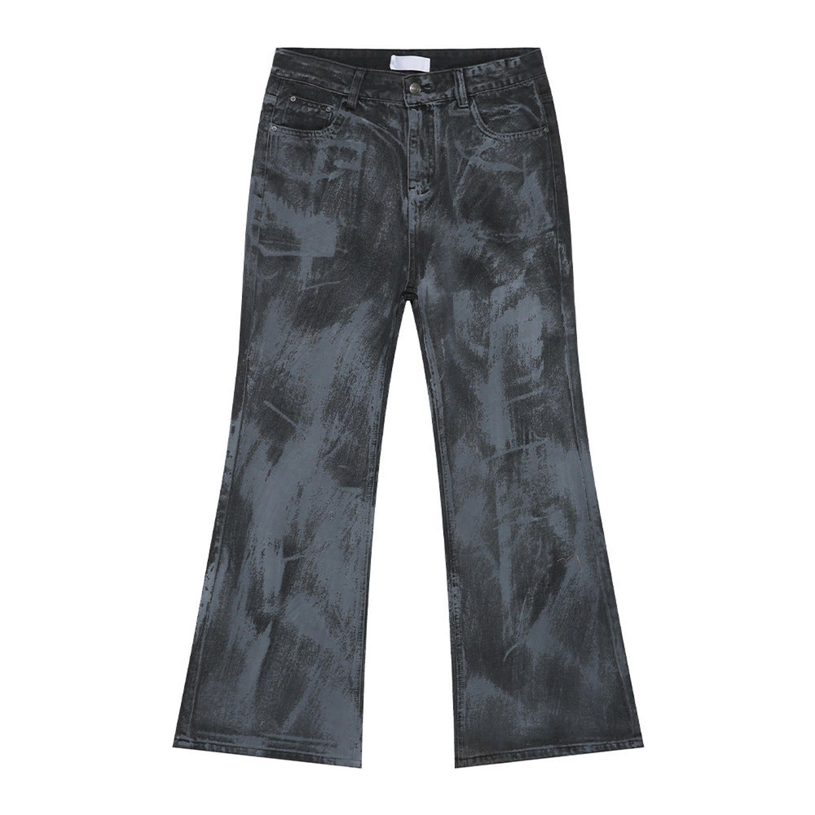 Japanese Brand Black Wide Leg Denim Jeans, Loose Fit Casual Pants Size US 32 / EU 48 - 4 Thumbnail