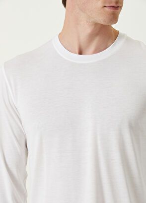 Tom Ford o1w1db10125 TFJ972 Long Sleeve T-Shirt in White Size US M / EU 48-50 / 2 - 5 Thumbnail