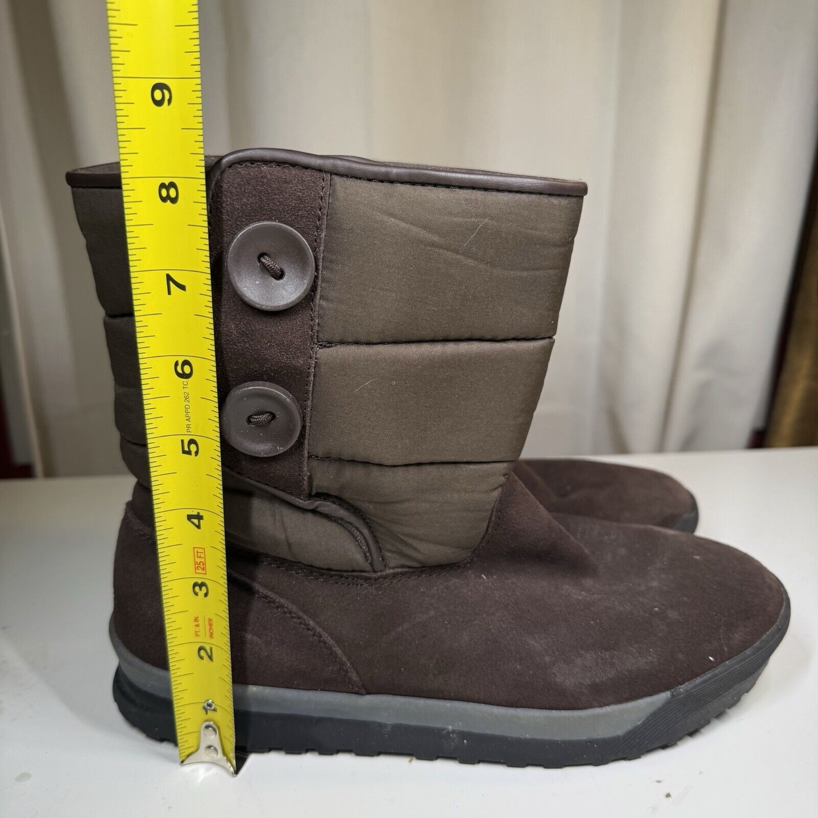 Lands' End Lands End Brown Casual Suede Mid Calf Winter Boots 8B Size US 8 / IT 38 - 9 Thumbnail
