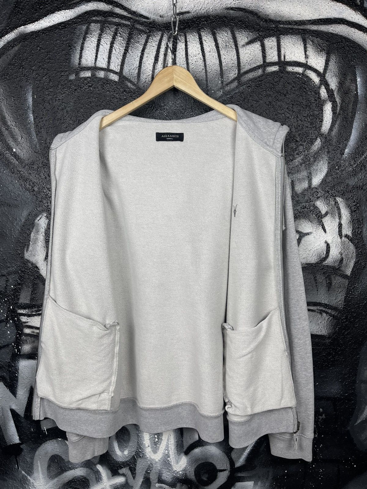 Allsaints Allsaints Raven Hoody Full Zip Hoodie Men’s Size M Size US M / EU 48-50 / 2 - 5 Thumbnail