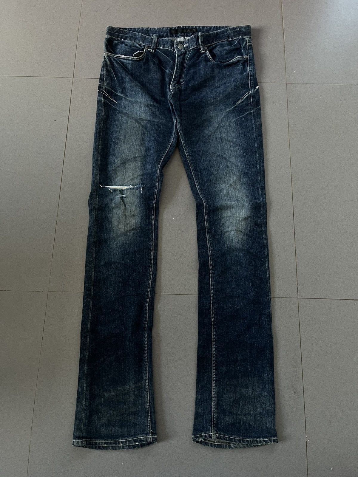 GOSTAR DE FUGA FUGA JAPANESE 00’s VINTAGE DENIM DISTRESSED PANTS JEANS VKEI Size US 30 / EU 46 - 1 Thumbnail