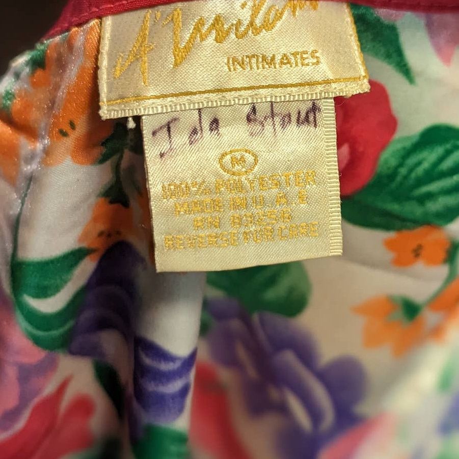 Vintage Vintage A' Milan Intimates Floral Button Front Gown / Med Size M / US 6-8 / IT 42-44 - 11 Thumbnail