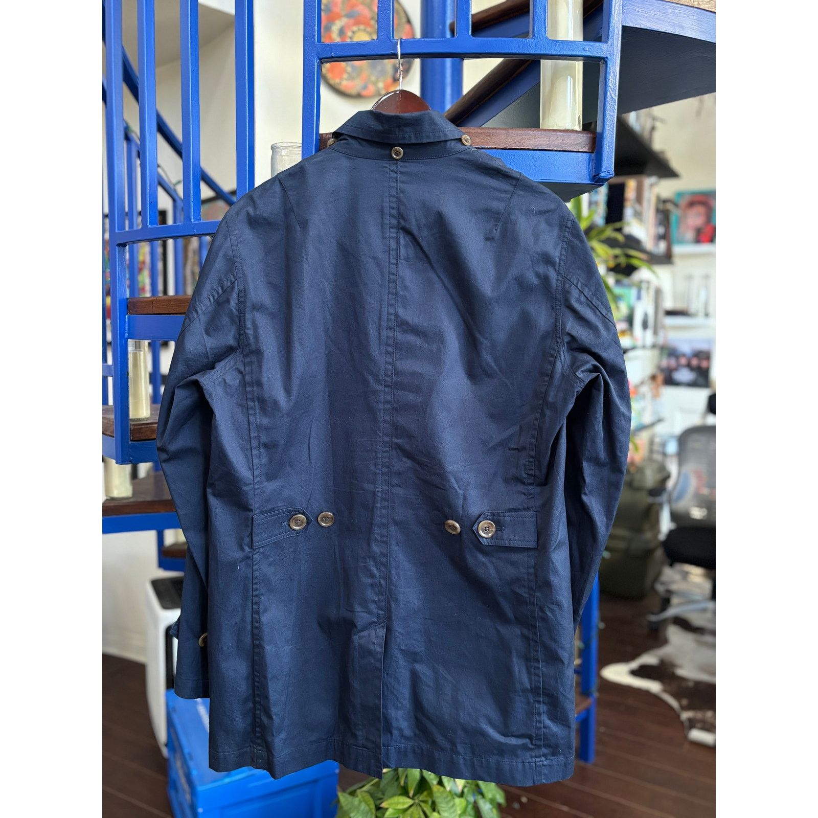 Takeo Kikuchi Takeo Kikuchi Japan Navy Button-Up Lightweight Coat (XL) Size US XL / EU 56 / 4 - 2 Thumbnail