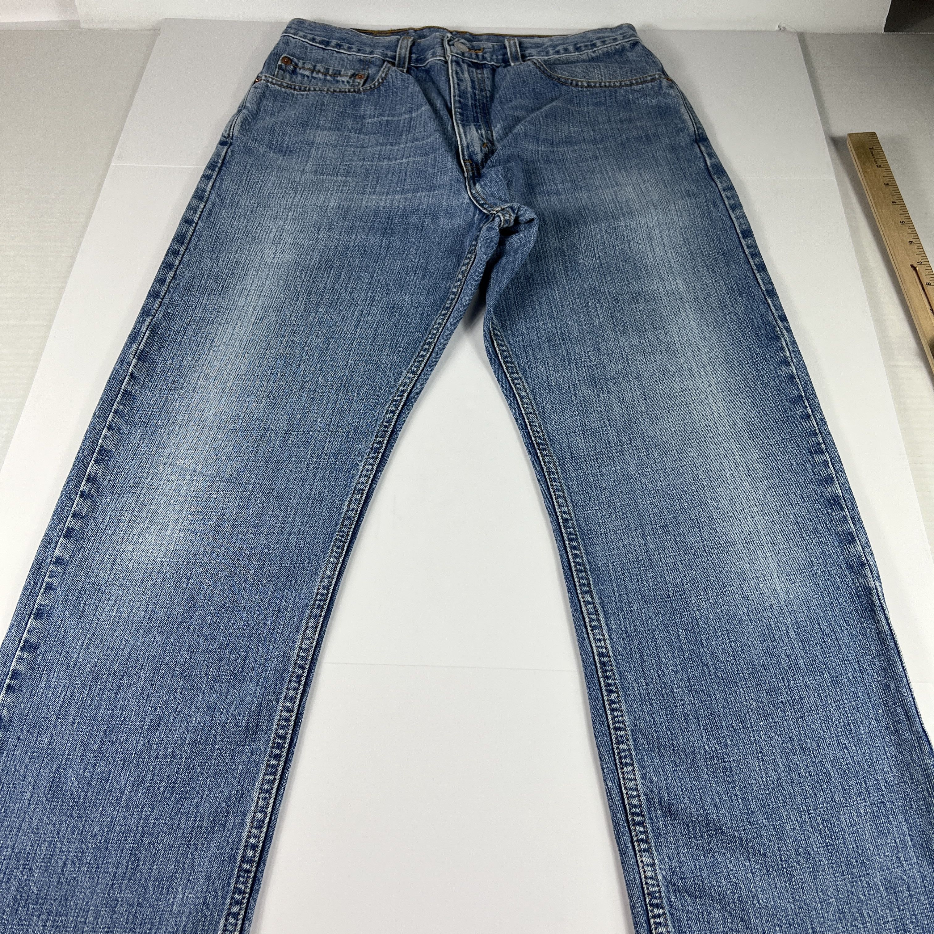 Vintage Levi's Jeans 505 Straight Blue Faded Cotton Denim