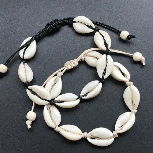 Vintage Bohemian Trendy Natural Seashell Handmade Bracelet Size ONE SIZE - 1 Thumbnail