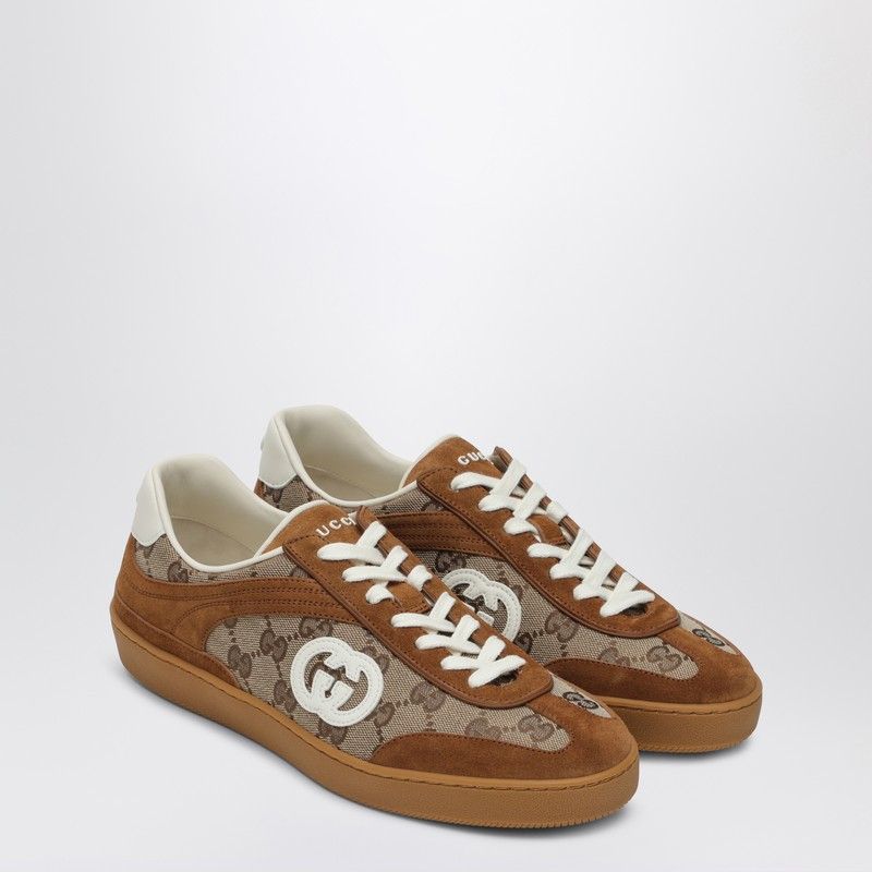 スニーカー GUCCI CAPPUCCINO FABRIC AND SUEDE SNEAKERS Gucci Cappuccino Fabric And Suede Sneakers | italist, ALWAYS
