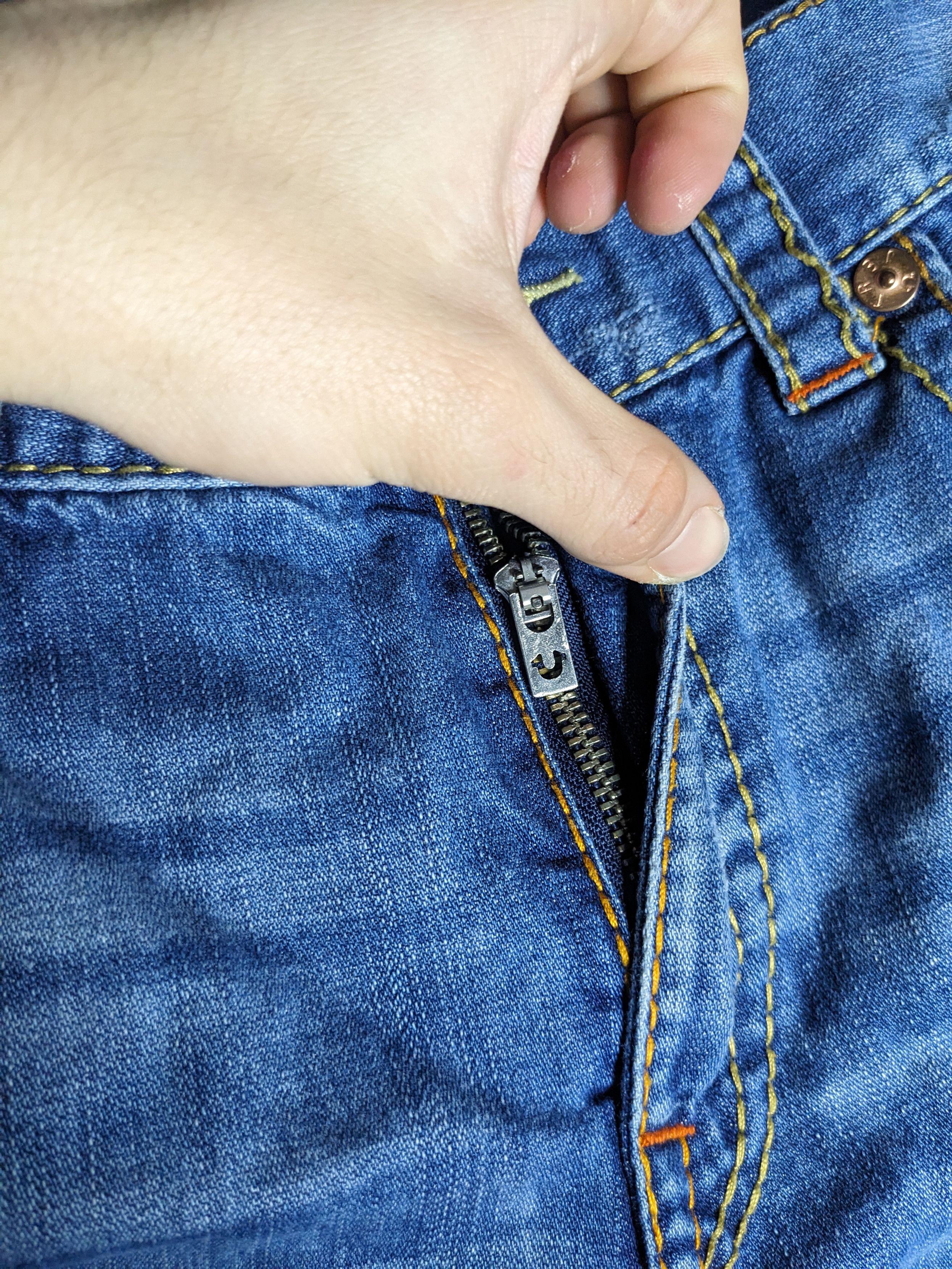 True Religion True Religion Jeans 38x27 Straight Leg Flap Pocket Big T Size US 38 / EU 54 - 11 Thumbnail