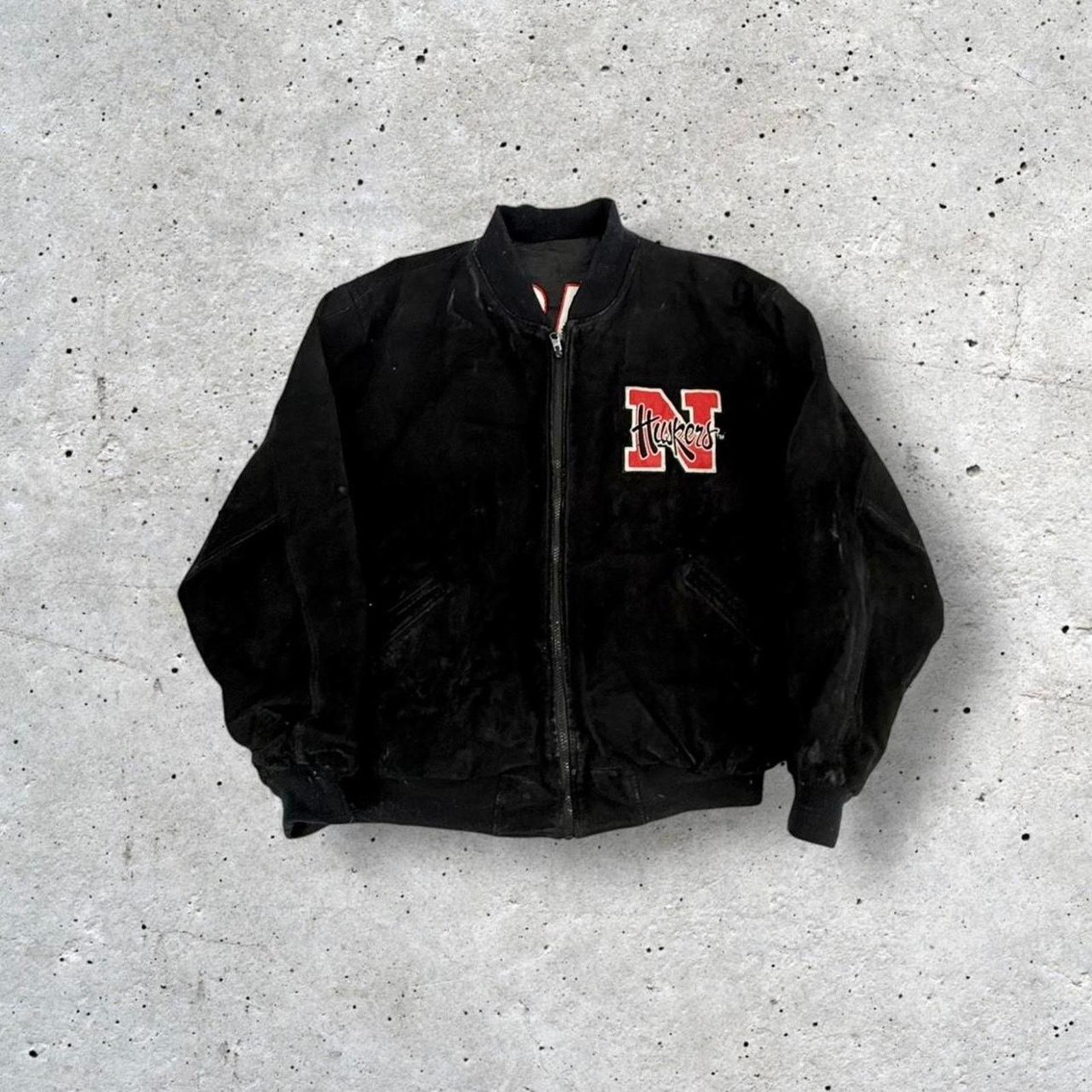 Pro Line Vintage leather nebraska cornhuskers reversible jacket Size US L / EU 52-54 / 3 - 2 Thumbnail