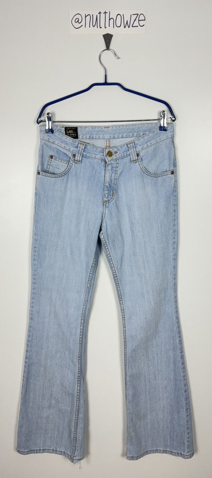 Lee Vintage Y2K 00s Lee Felton Flare Light Wash Denim Jeans Size US 29 - 1 Thumbnail