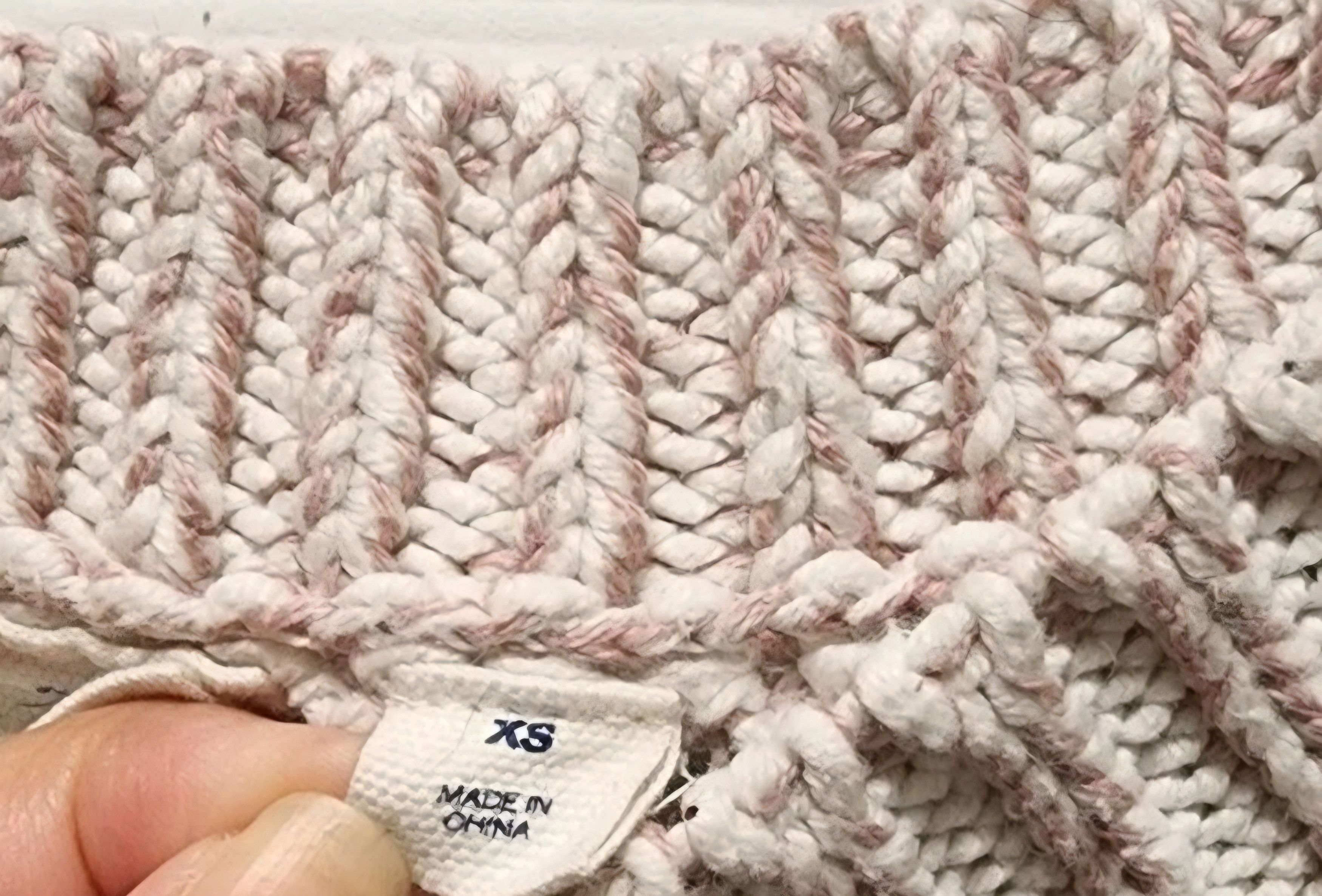 Gap GAP Long Sleeve Heather Pink Cable Mock Sweater Size XS Size XS / US 0-2 / IT 36-38 - 4 Thumbnail