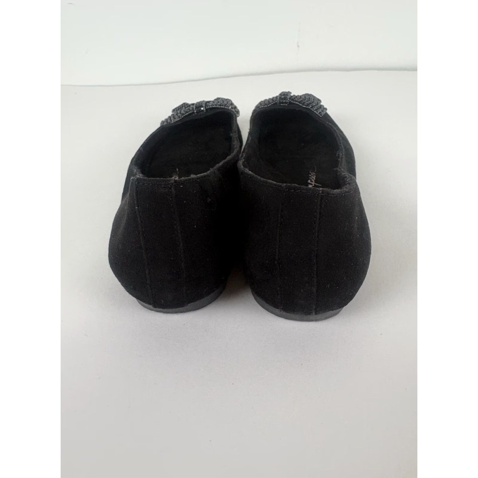 Jessica Simpson Jessica Simpson Ballet Flats Womens 6.5M Black Suede Sequin Bow Flat, Slip On, Round Toe Size US 7 / IT 37 - 3 Thumbnail