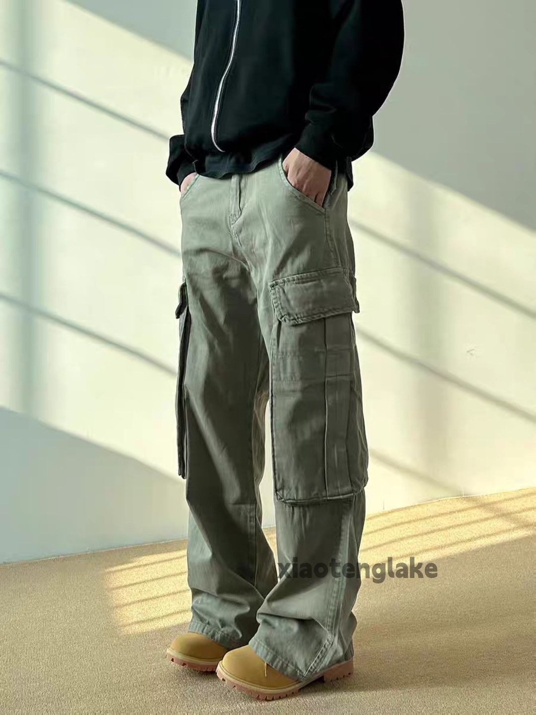 Designer × Japanese Brand × Vintage utility washed faded outdoor military baggy cargo pants Size US 34 / EU 50 - 2 Thumbnail