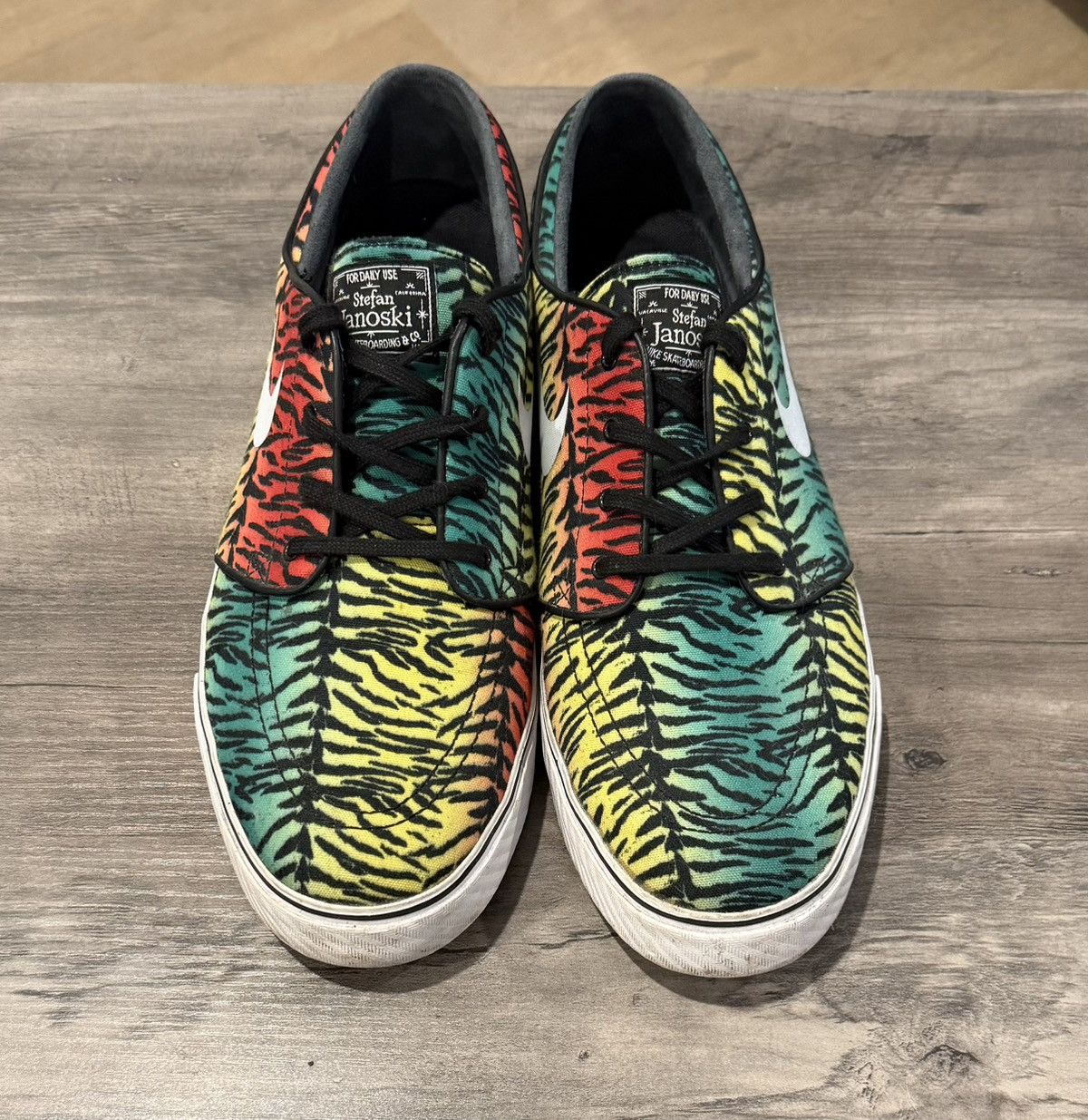 Nike Nike SB Stefan Janoski Rasta Tiger Stripe Zoom 🔴🟢🟡 Size US 13 / EU 46 - 1 Thumbnail