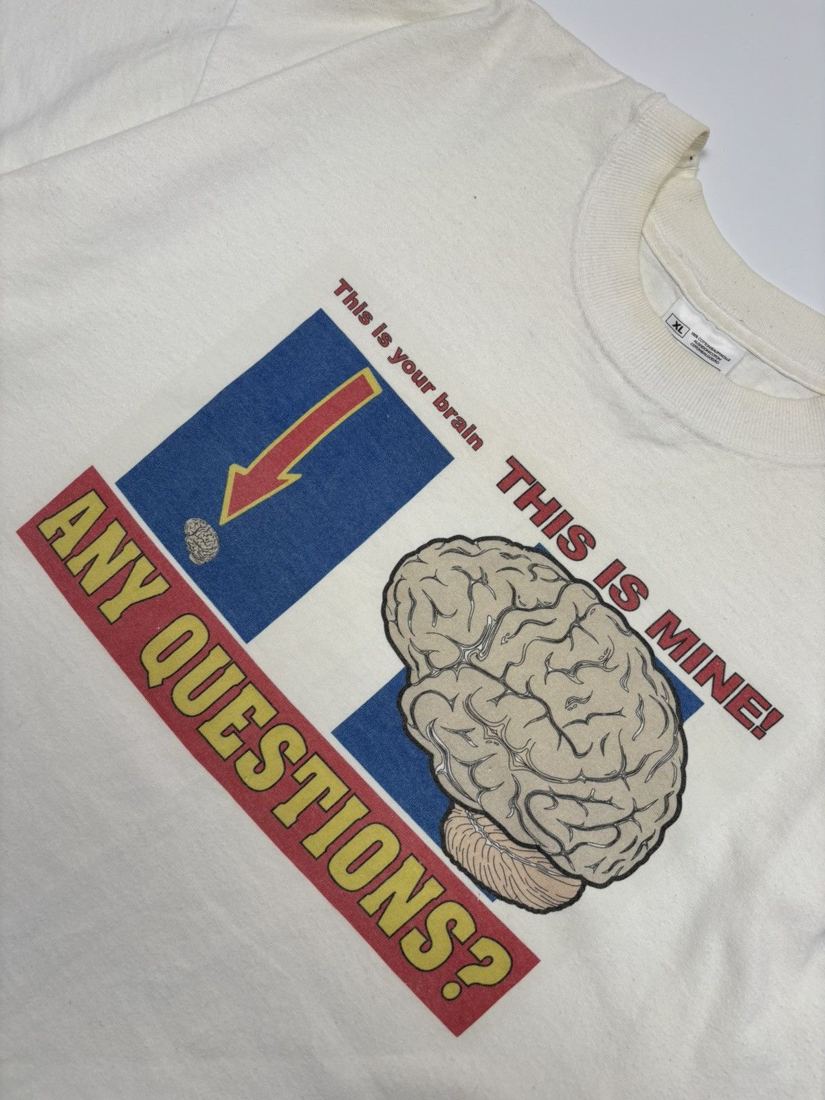 Vintage Vintage 90’s “This is your brain” Art Tee Streetwear T-Shirt Size US XL / EU 56 / 4 - 4 Thumbnail