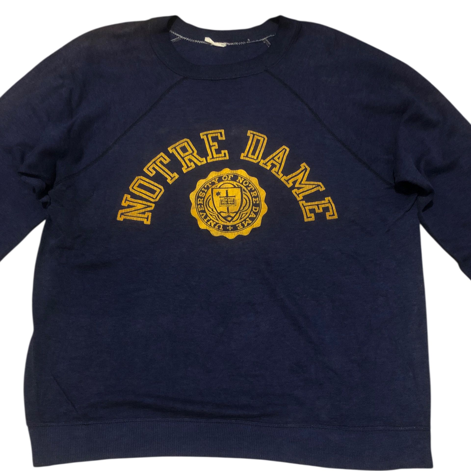 Vintage Vintage 70s/80s NOTRE DAME University Paper Thin Sweatshirt Size US XL / EU 56 / 4 - 3 Thumbnail