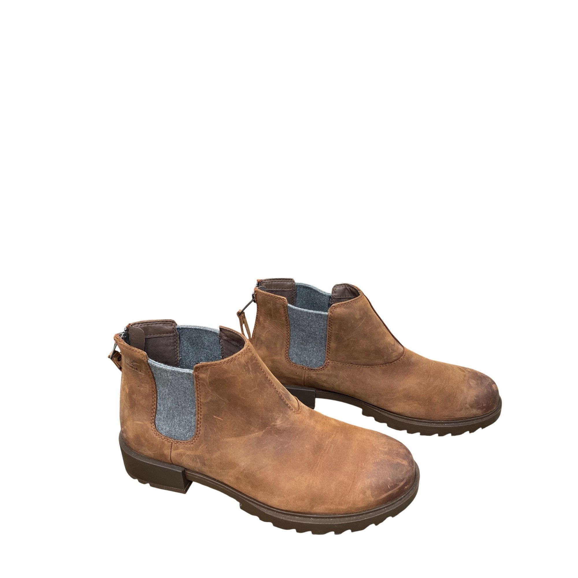 SOREL Sorel Womans brown leather ankle waterproof boots Sz 9.5 SKU Size US 9.5 / IT 39.5 - 4 Thumbnail