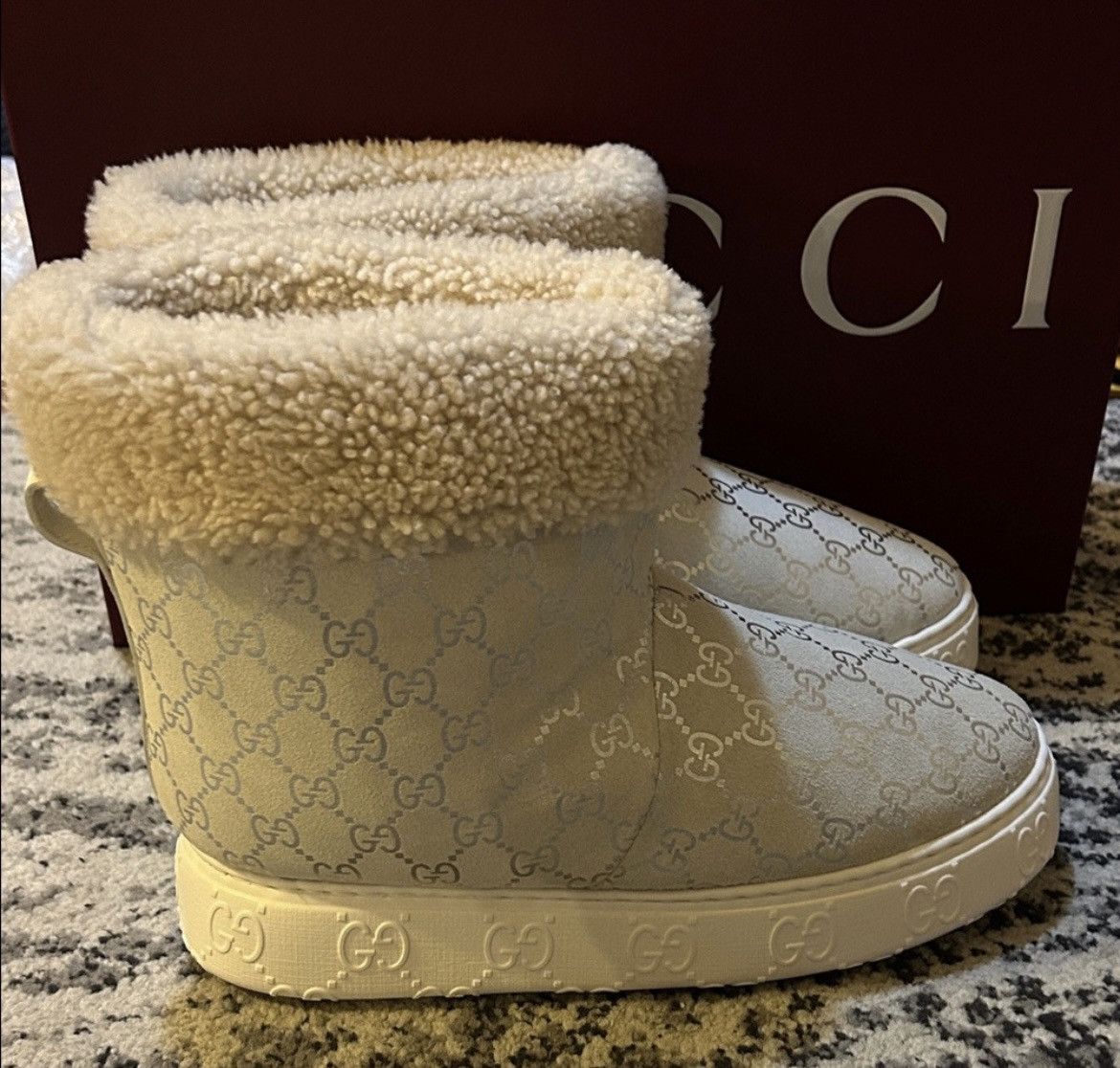 Gucci Gucci Shorts Snow Boots with Merino Trim Silver Size US 8 / IT 38 - 3 Thumbnail