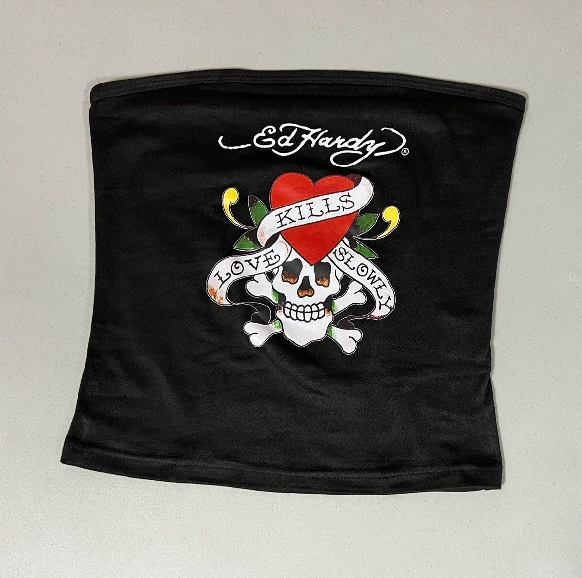 Ed Hardy Ed Hardy ‘Love Kills Slowly’ Graphic Tube Top Shirt Size S♥️✨ Size S / US 4 / IT 40 - 2 Thumbnail