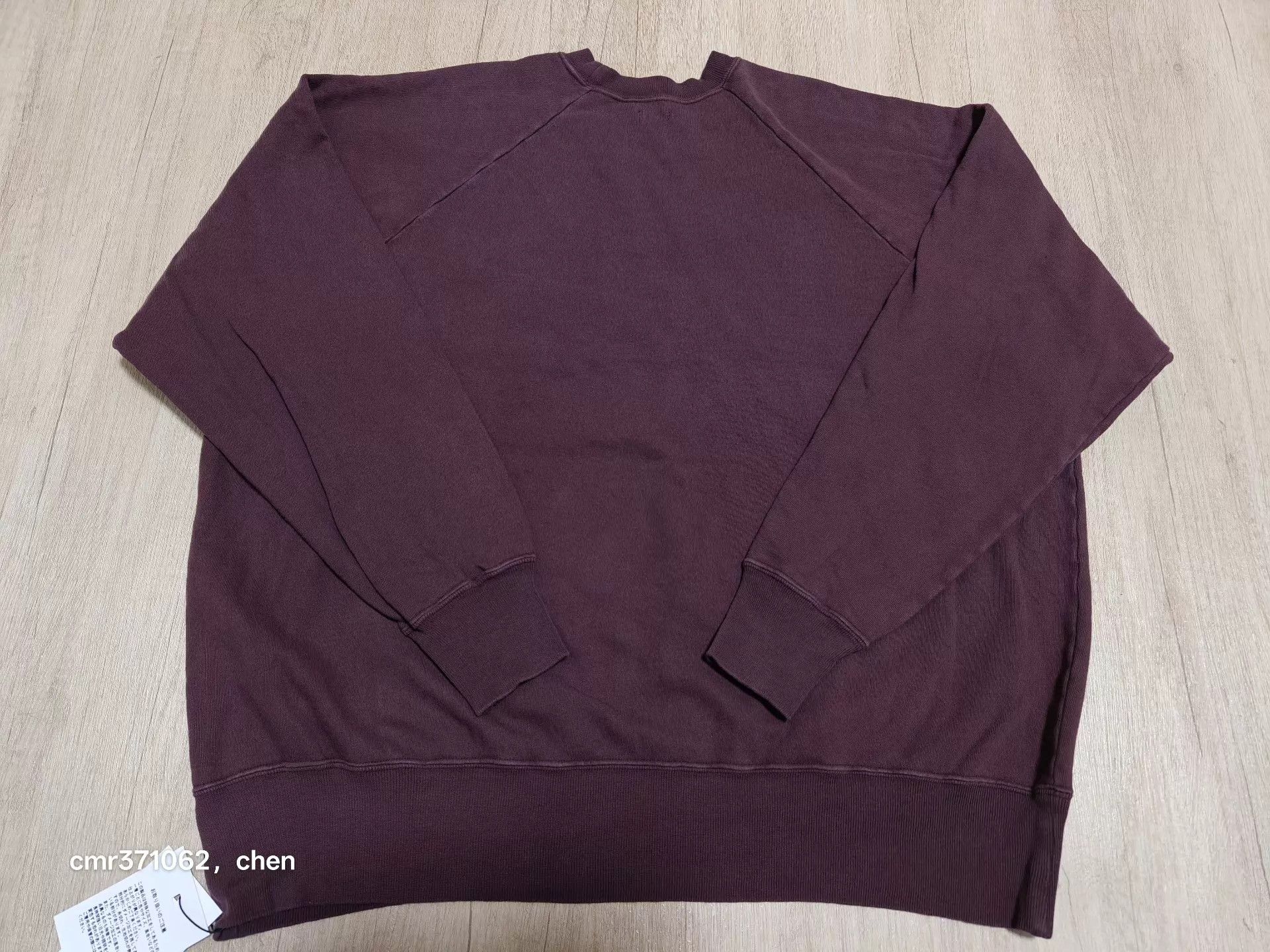 A.PRESSE APRESSE 26ss Vintage Crewneck Sweatshirt Burgundy 3 Size US L / EU 52-54 / 3 - 5 Thumbnail
