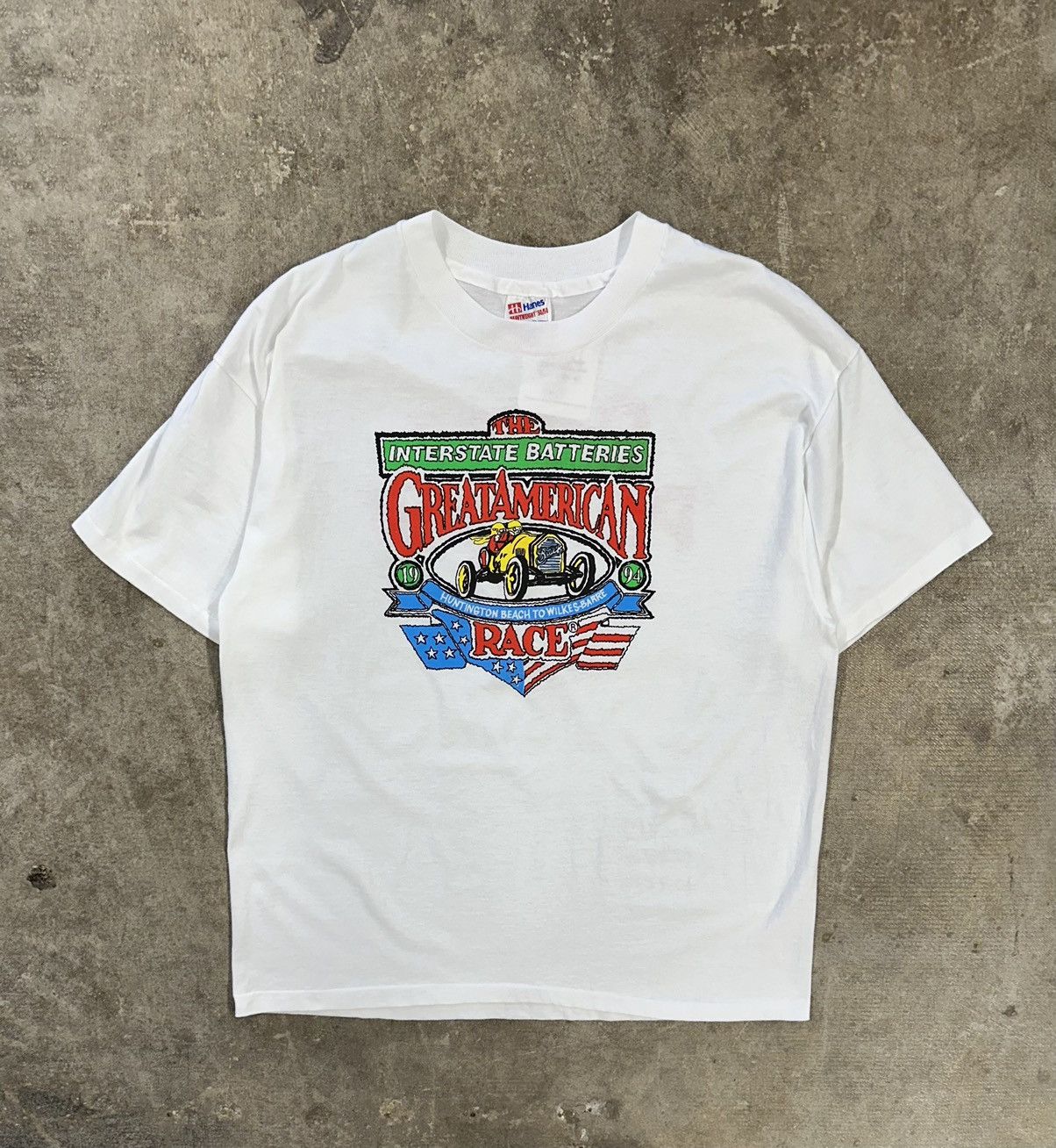Hanes Vintage 90s Great American Race Racing T-Shirt Size US XL / EU 56 / 4 - 1 Thumbnail