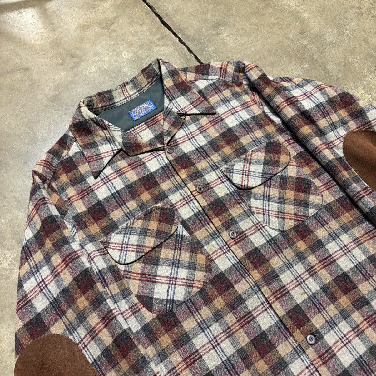 Pendleton Vintage 80s Pendleton Plaid Flannel Shirt Loop Collar Board Size US L / EU 52-54 / 3 - 5 Thumbnail