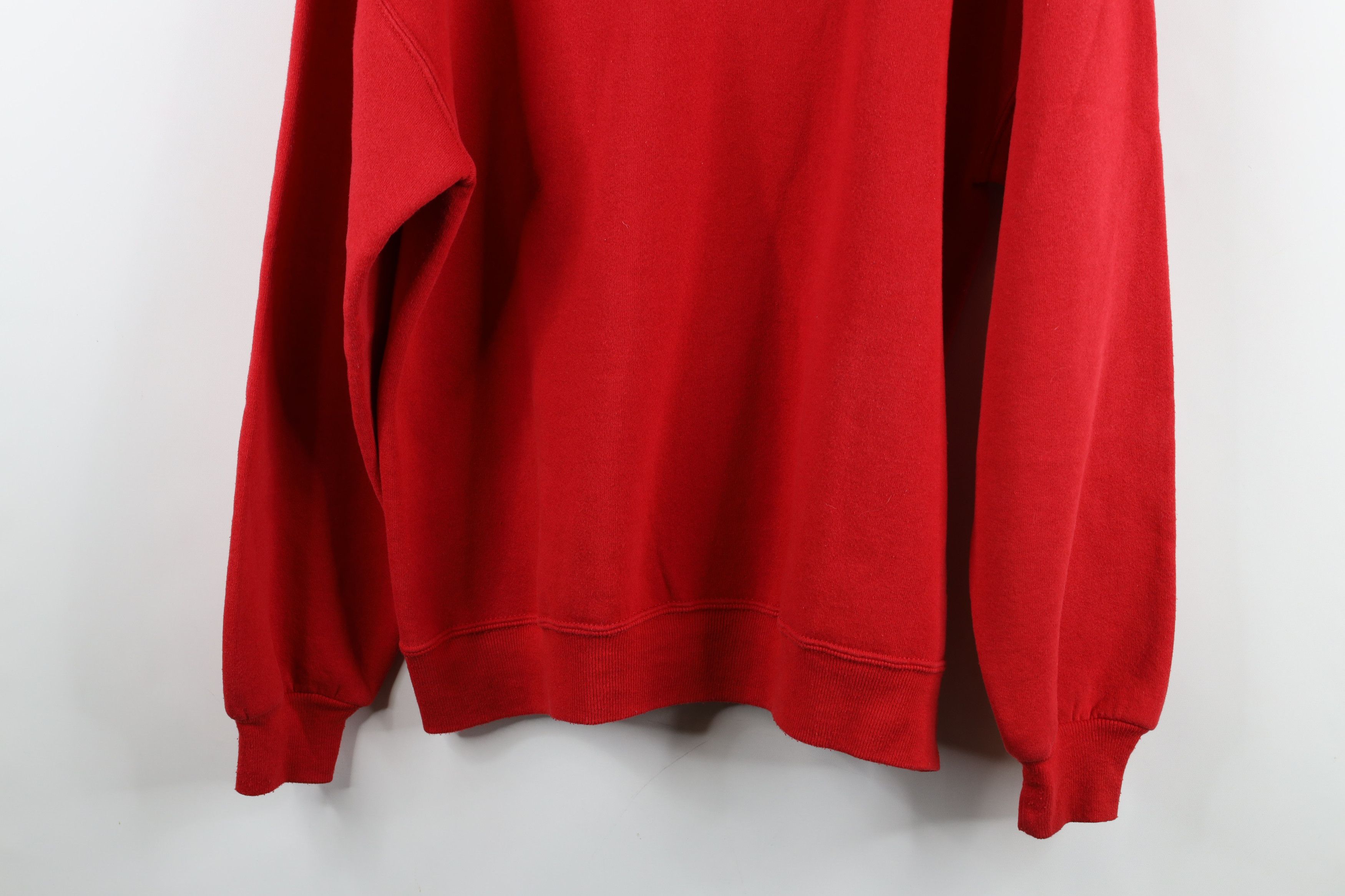 Vintage Vintage 90s Streetwear Puppy Dog Nature Sweatshirt Red USA Size L / US 10 / IT 46 - 13 Thumbnail