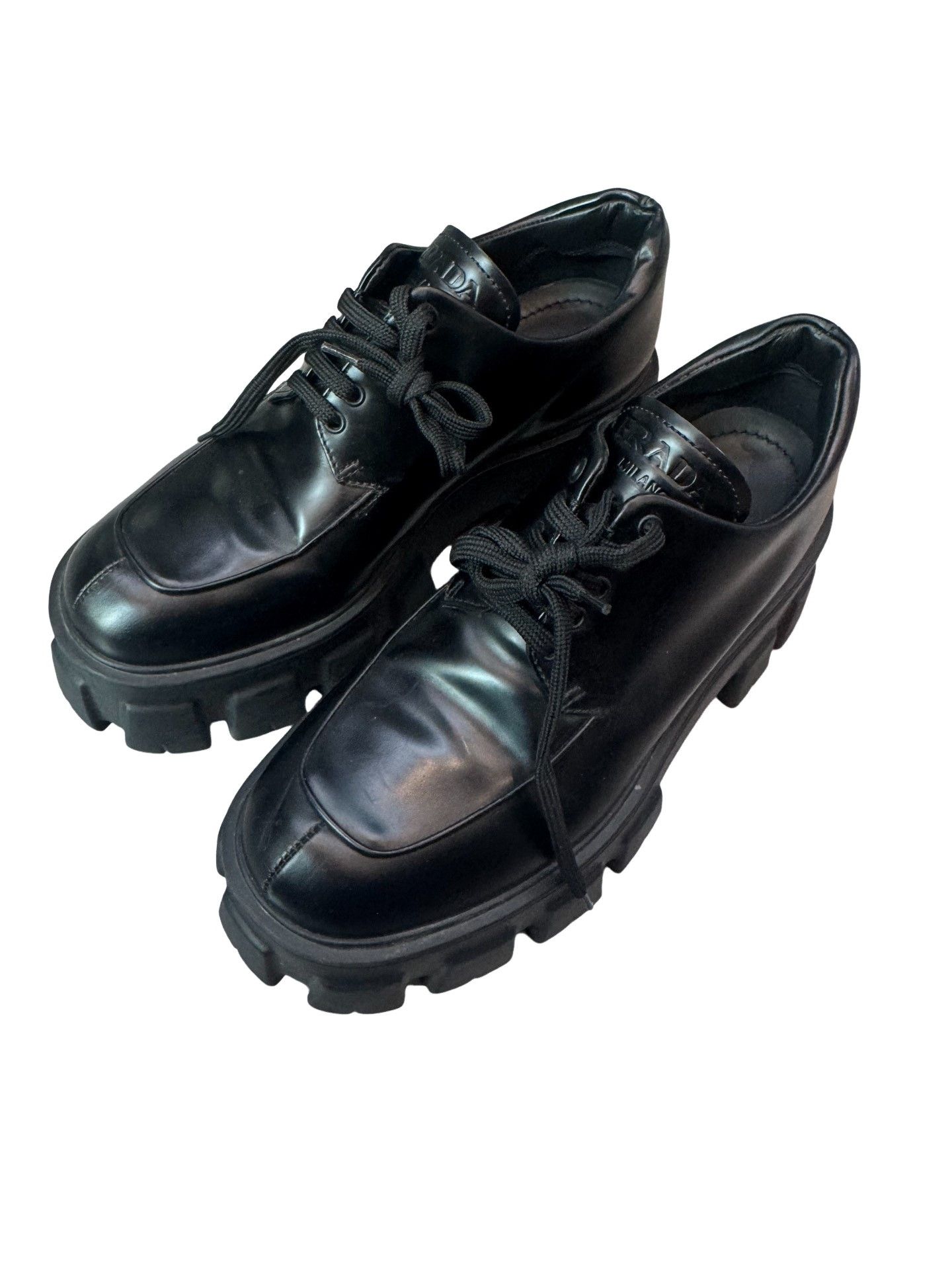 Prada Prada Monolith Platform Lace-Up Shoes Size 38.5 Size US 8.5 / IT 38.5 - 1 Thumbnail