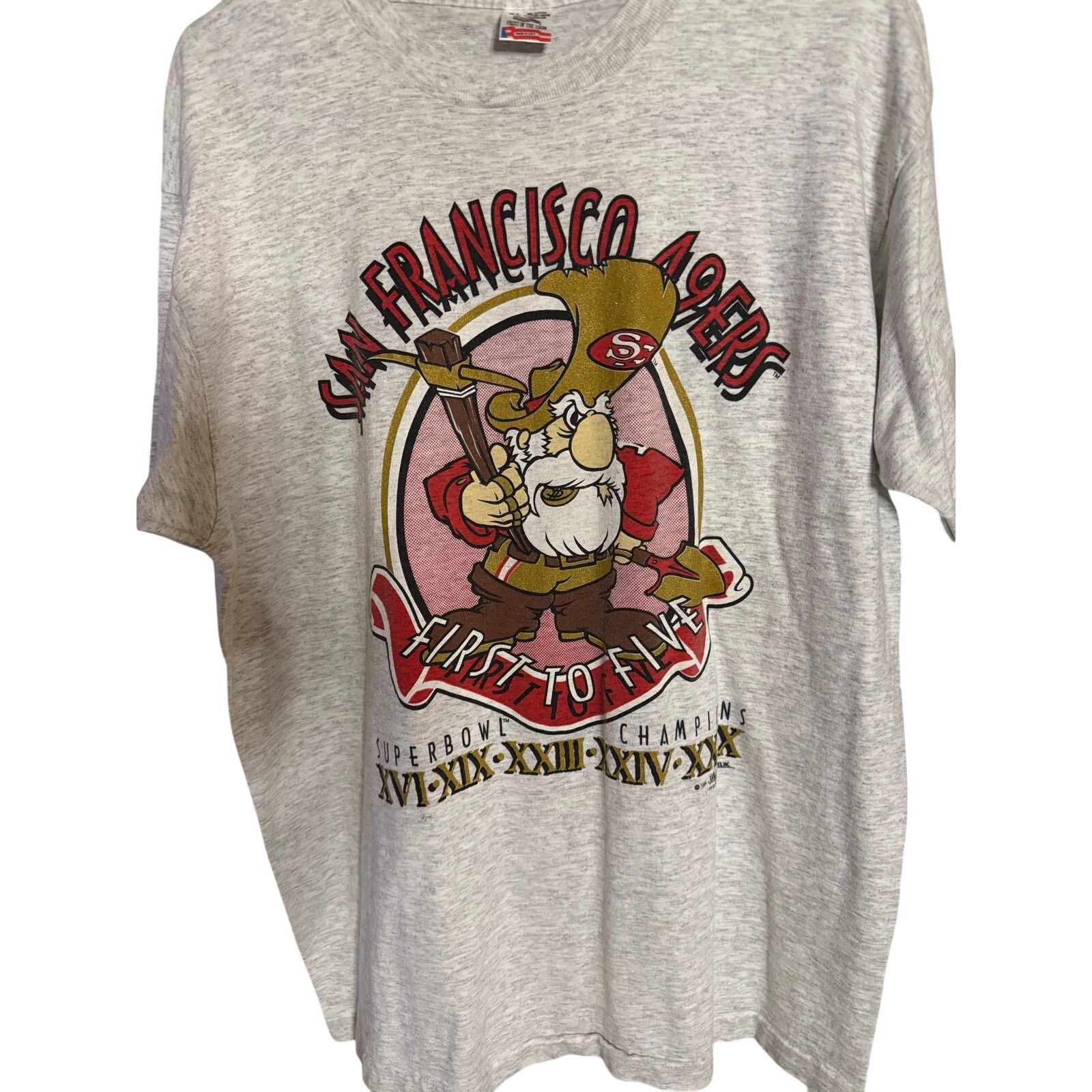 Fruit Of The Loom Vintage San Fransisco 49ers Tee Size US XL / EU 56 / 4 - 1 Preview